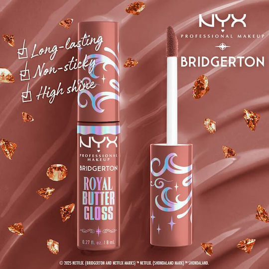 NYX Professional Makeup Bridgerton Royal Butter Lip Gloss 2 Praline 5ml