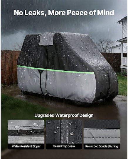 Golf Cart Cover Vevor Full Coverage Golf Cart 2+2/4 Passengers Waterproof Car Cover Oxford Fabric 600d Fits Most Club Car Yamaha Ezgo Honda Carts Pu Coating Three Doors Zipper