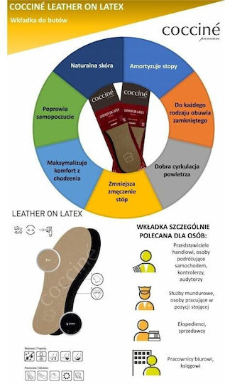 Coccine Tălpi Anatomici din Piele 103073/41 2 Bucăți