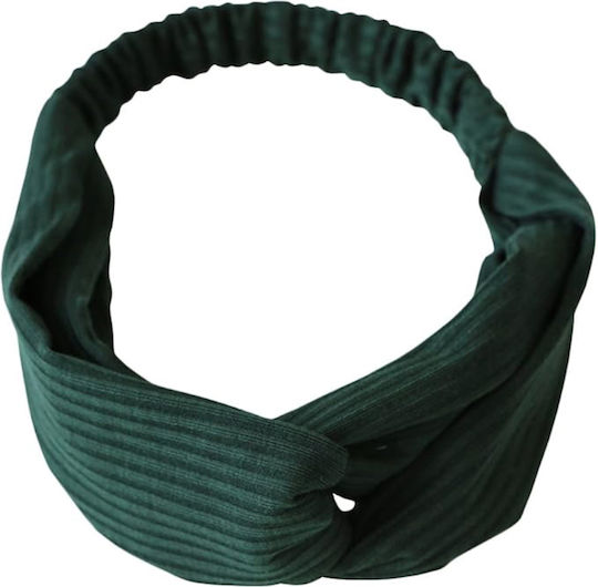 Gekreuztes Stirnband Haar In Solidem Rippstrick Mesh Chic Grünes