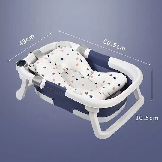 Little Mom Cadă Pliabilă pentru Bebeluși cu Termometru Roz