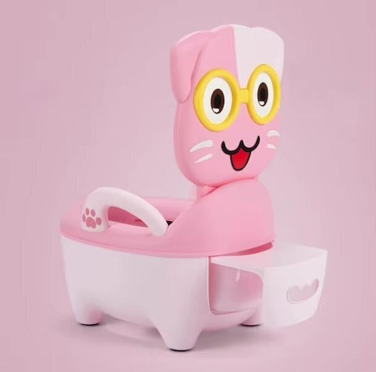 Little Mom Potty Toilet with Lid Pink