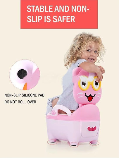 Little Mom Potty Toilet with Lid Pink