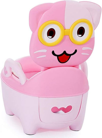 Little Mom Potty Toilet with Lid Pink