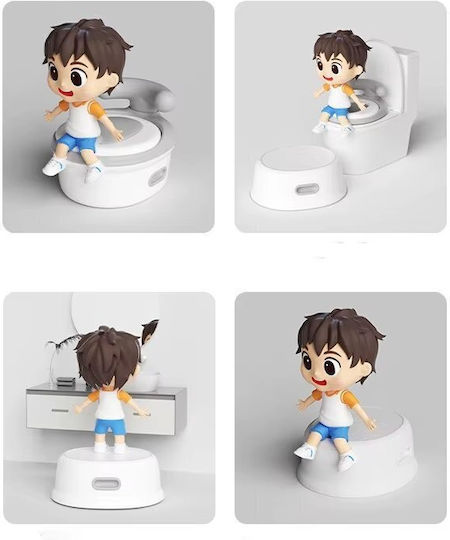 Little Mom Potties Toilet with Lid Gray