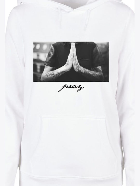 Ladies Women's Sweatshirt with Hood White
