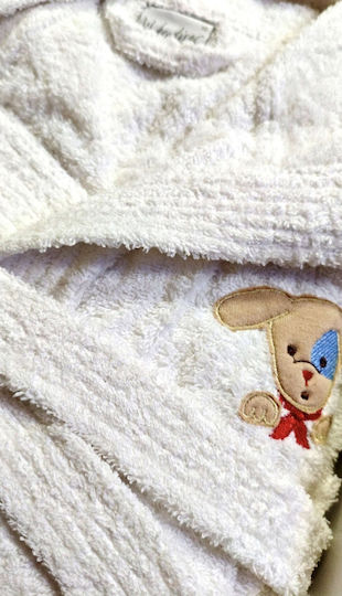 Klotsotiras Kids Bathrobe Cloclo White Hooded
