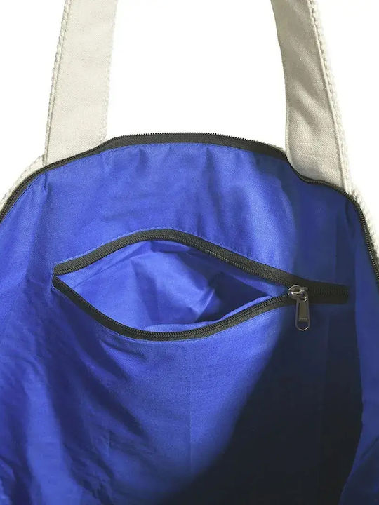 Fabric Blue Shopping Bag Colour 50% Cotton 50% Polyester Lining 100% Polyester