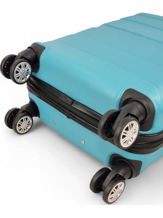 Greenwich Polo Club Cabin Hard Light Blue Travel Suitcase with 4 Wheels Height 55cm