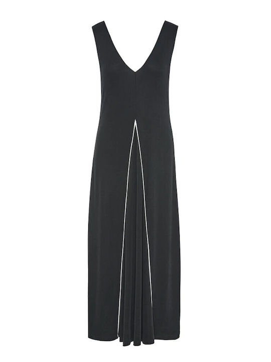 Sommer Midi Damenkleid Schwarz