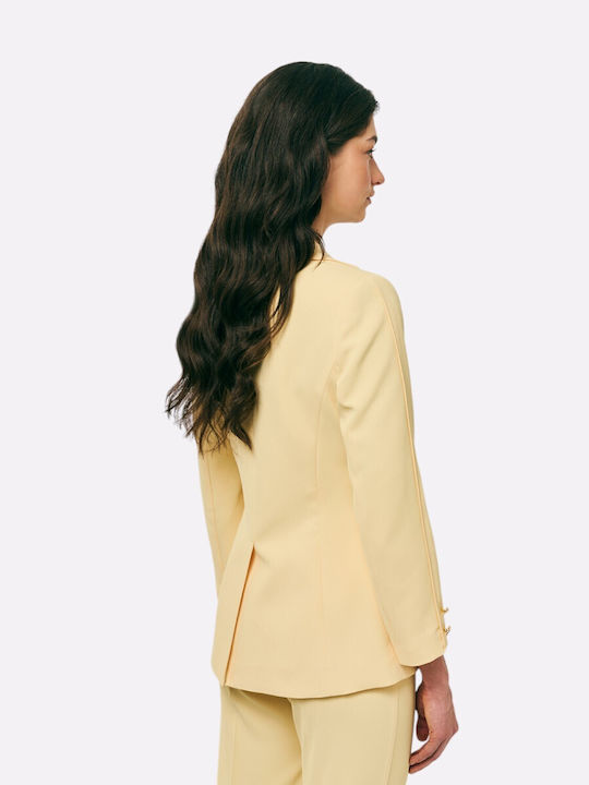 Forel Forel Damen Blazer mit Pailletten Gelb