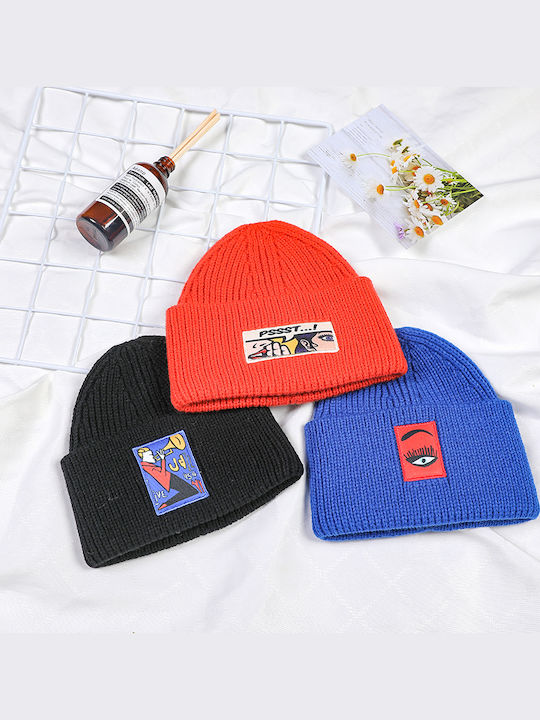 Beanie Unisex Σκούφος Πλεκτός σε Μπλε χρώμα
