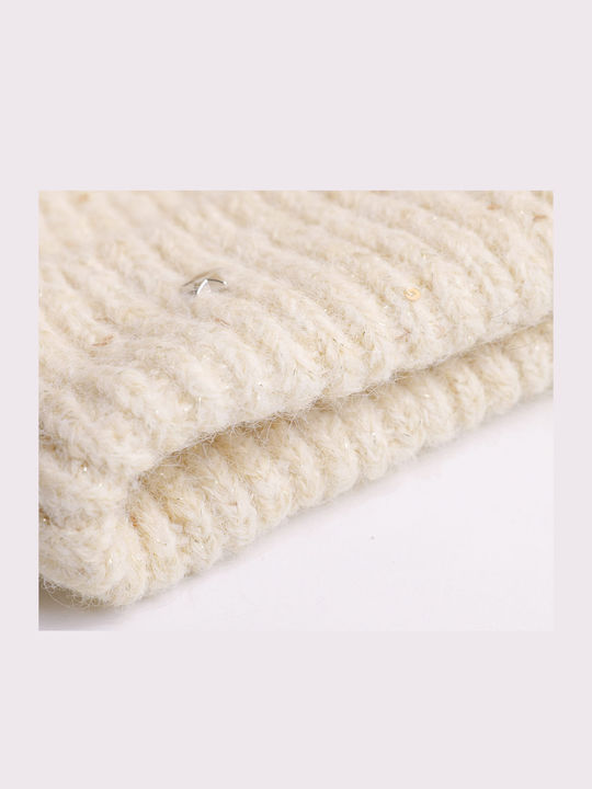 Beanie Unisex Knitted Beanie in Beige Color
