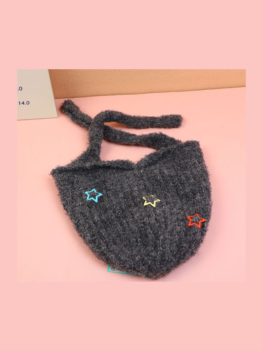 Beanie Unisex Σκούφος Πλεκτός σε Μαύρο χρώμα