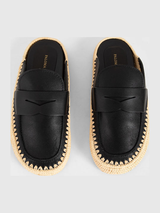 Flat Mules In Black Colour