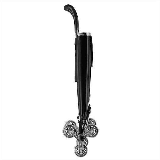 Plastic Shopping Trolley Foldable Black 40lt