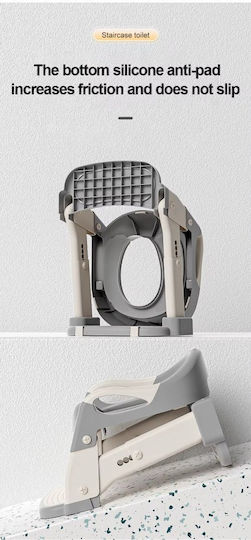 Little Mom Scaun De Toaletă Pentru Copii BH-BC-1037 Verde Cu Treaptă Cu Mânere Și Pernuță