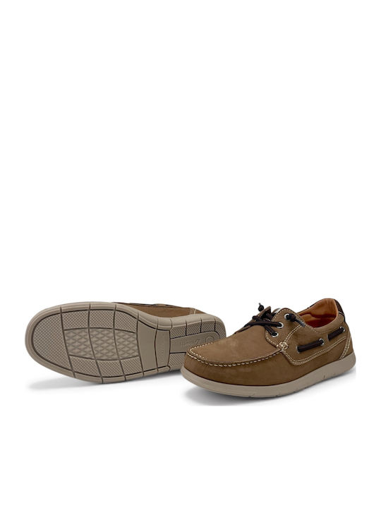 Leder Herren Bootsschuhe in Beigem Farbton