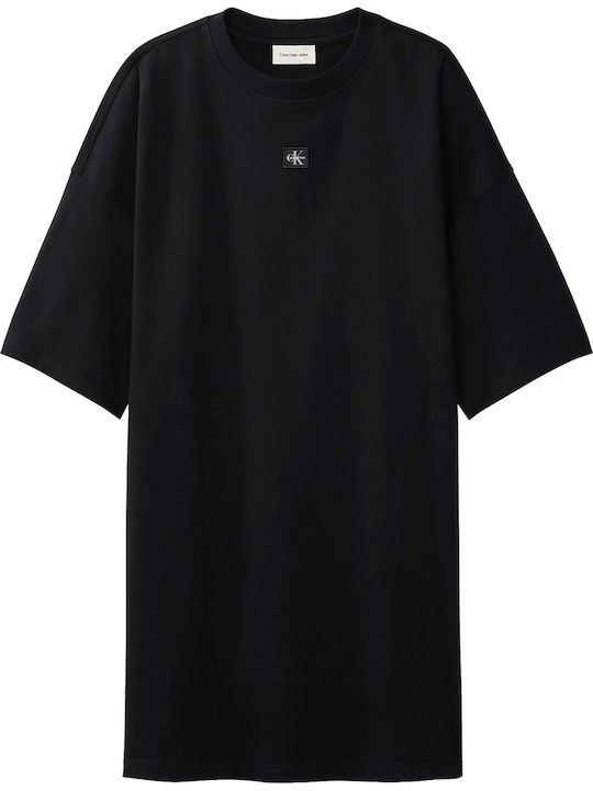 Summer Mini T-Shirt Dress Black