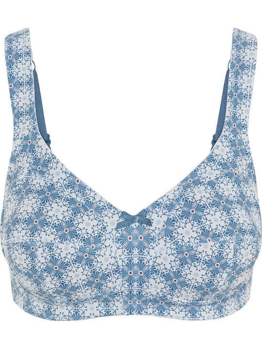Blue-White Minimizer Bra & Without Underwires
