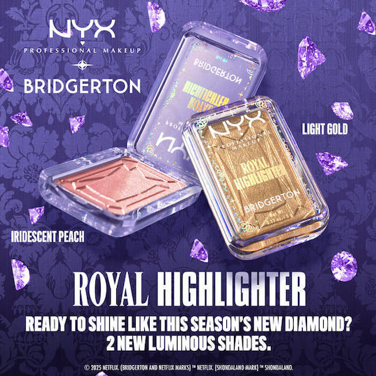 Nyx Professional Makeup Bridgerton Royal Хайлайтър 5гр 1 Перлено Прасковен