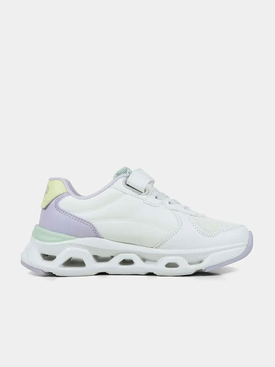 Kids Sneakers Anatomic with Hoop & Loop Closure White