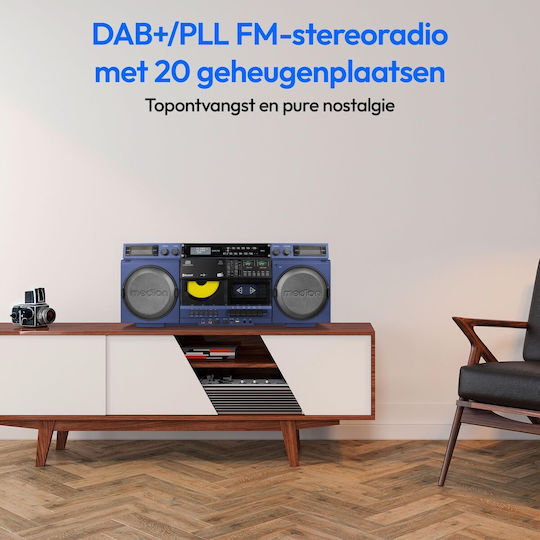 Medion Преносима Аудиосистема с Bluetooth CD USB Радио Син