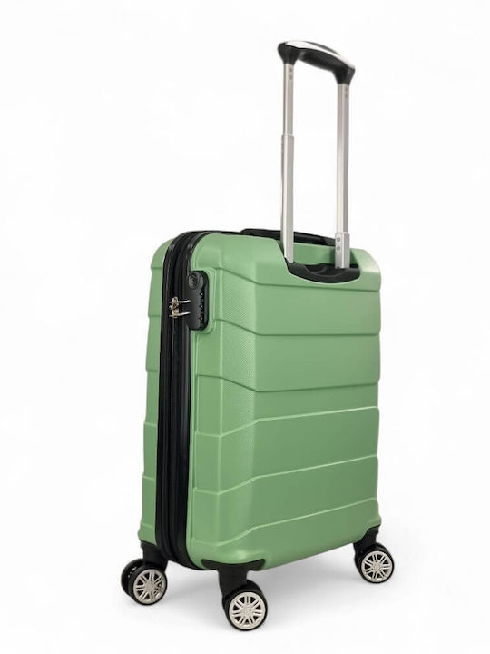 Greenwich Polo Club Cabin Hard Green Travel Suitcase with 4 Wheels Height 55cm