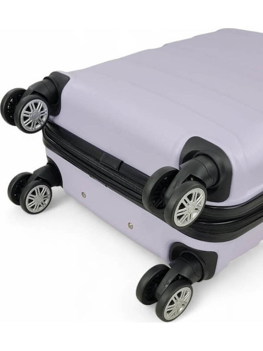 Greenwich Polo Club Cabin Hard Travel Suitcase Lila with 4 Wheels Height 55cm