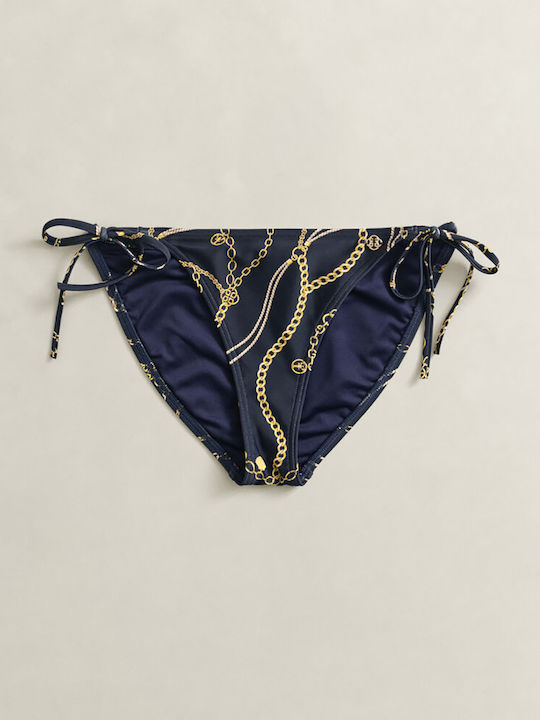Bikini Slip with Laces Dark Blue