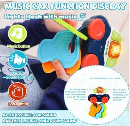 Lazarid Silicone Steering Wheel with Music and Sounds