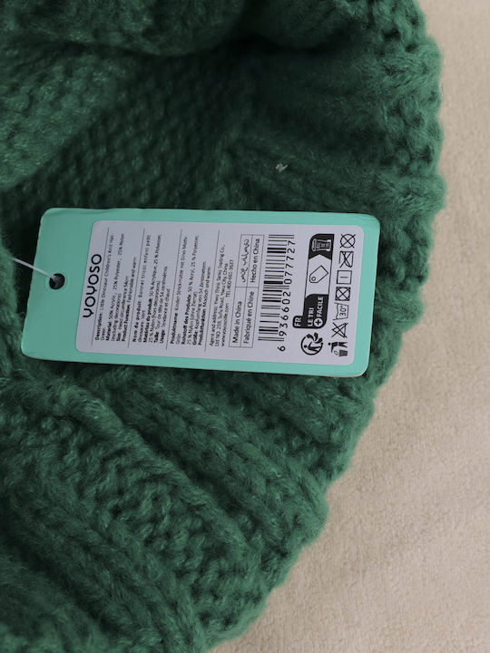 Căciulă Pentru Copii Tricotată Verde