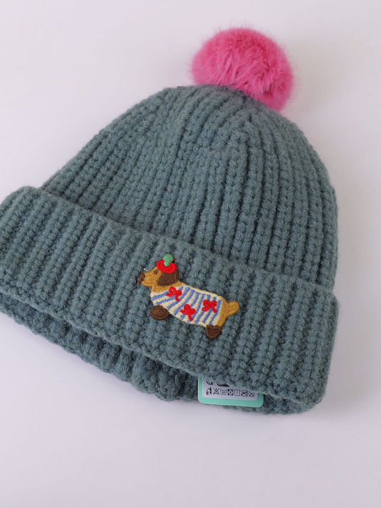 Kinder Beanie Gestrickt Grün