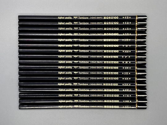 Tombow Wooden Pencils Mono 100 Highest Quality 12pcs 4901991000092 Nibs 6b
