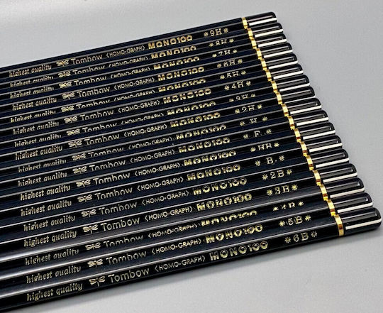 Tombow Wooden Pencils Mono 100 Highest Quality 12pcs 4901991000092 Nibs 5b
