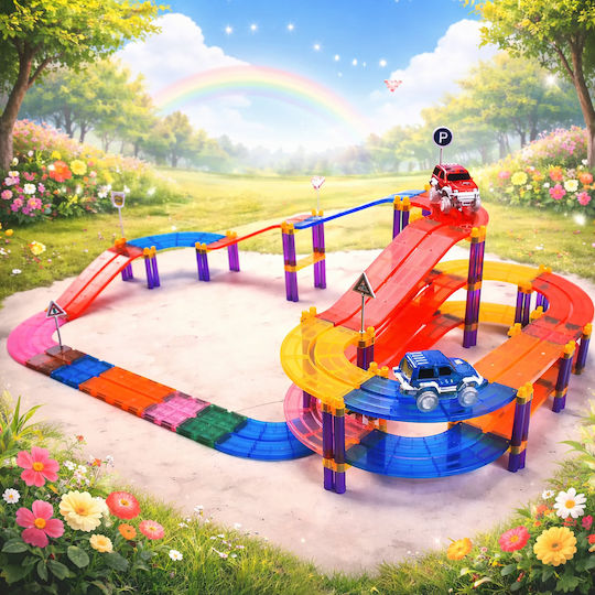 Wonder Toys Magnetic Construction Toy Race