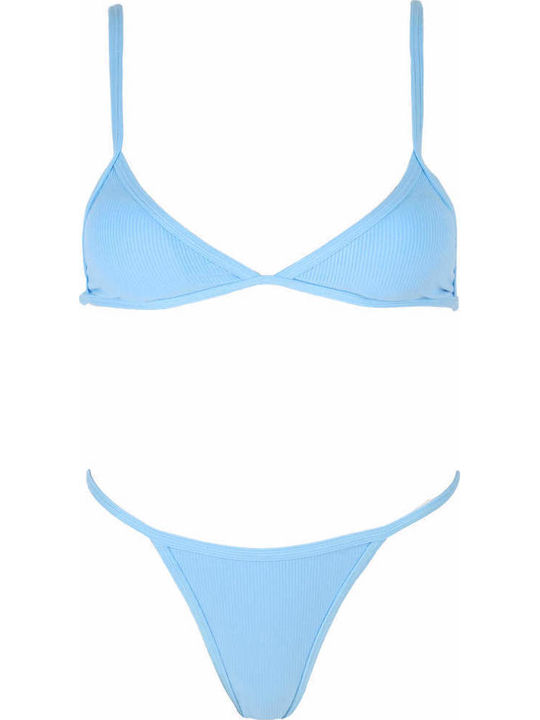 Gigi Bikini Set Triangle & Brazil Light Blue