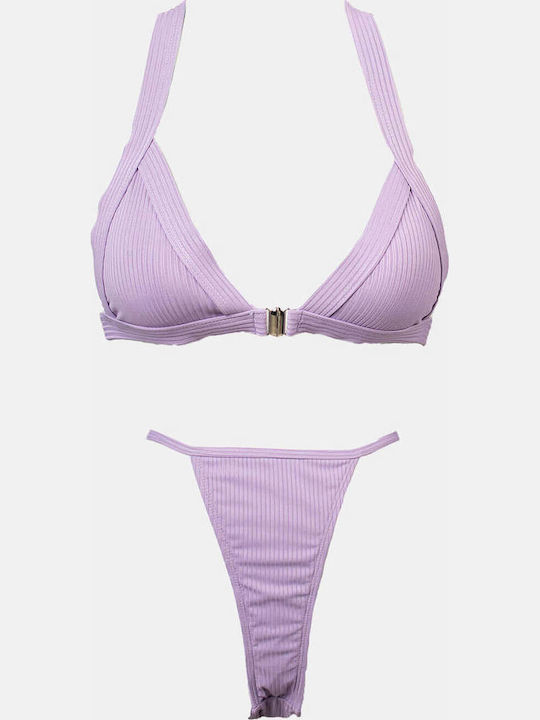 Gigi Set Bikini Τριγωνάκι & Brazil Λιλά