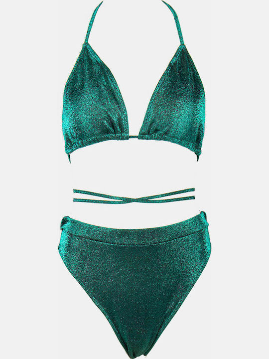 Gigi Set Bikini Triunghi Verde