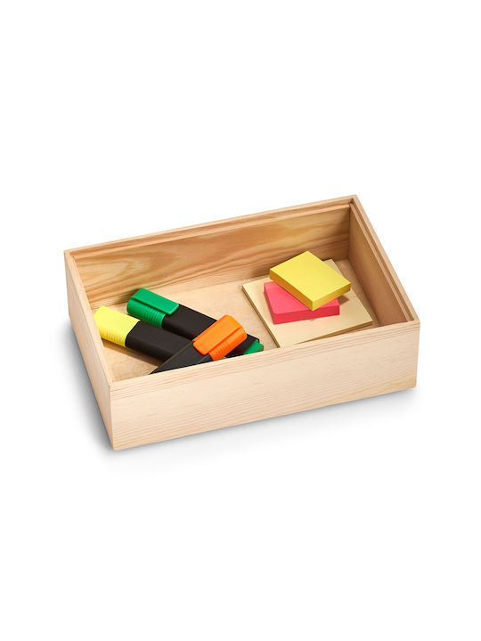 Βάζο Γενικής Χρήσης με Καπάκι Ξύλινο 15x7x23cm