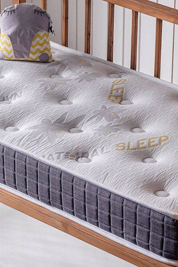 Натурален Детски Матрак За Количка Ортопедичен Сив 50x (70x130x10 См)
