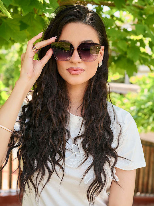 Love Damen Sonnenbrillen mit Transparentem Rahmen und Transparenten Gläsern GL584