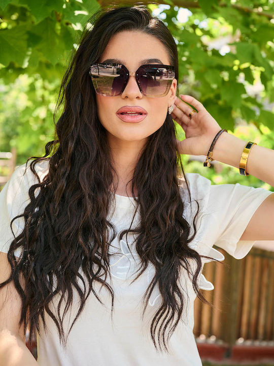 Love Damen Sonnenbrillen mit Transparentem Rahmen und Transparenten Gläsern GL584