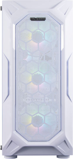ProGaming Hive Desktop PC (i5-14600KF/32GB DDR4/1TB SSD/GeForce RTX 3050/Windows 11 Home) Alb Gheață