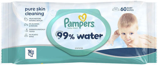Pampers Harmonie Aqua Șervețele Umede Bebe cu 99% Apă Fără Alcool și Parabeni 12x60buc