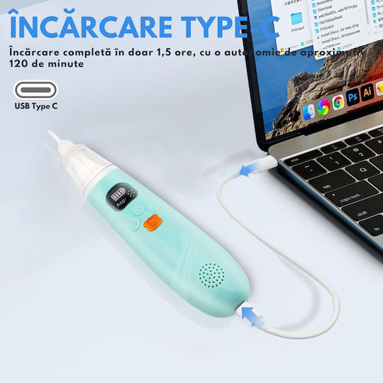 Qova Aspirator Nazal Electric pentru Sugari și Copii