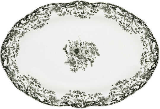 Estia Reverie Servierplatte Oval aus Porzellan Weiß 30cm 6Stücke