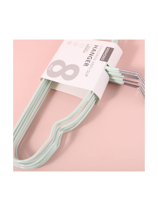 Kids Wall Hangers Multi Hook Metallic Green 8 Pieces