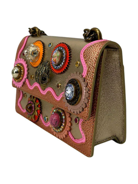 Shoreditch Women's Flap Bag Gold Comb