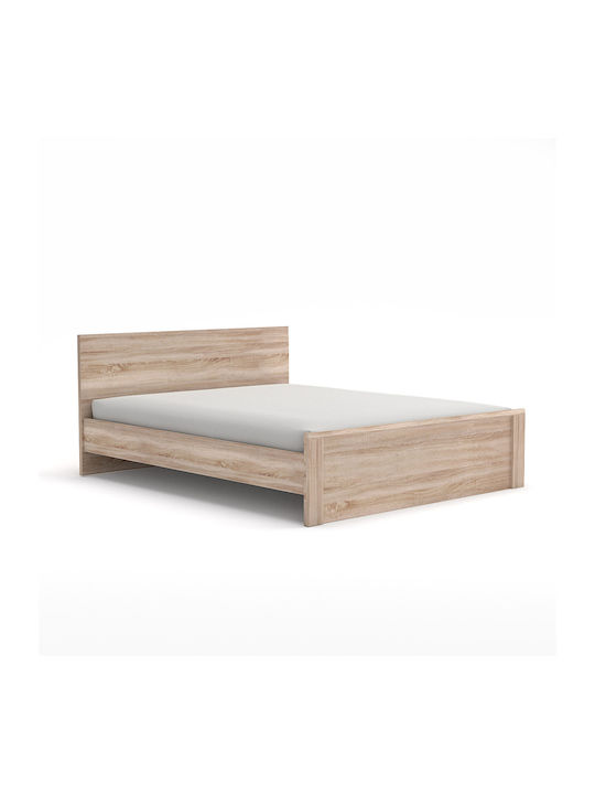 Norton Bed Semi-double Wooden Beige for Mattress 120x200cm